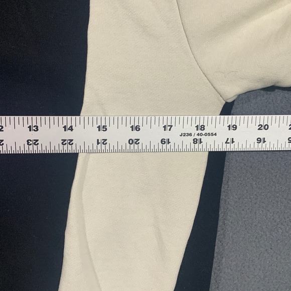 90s Y2K Forever 21 Men's Polo Shirt Short Sleeve Color Block Black Beige Size S - Picture 4 of 6